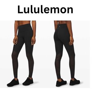 Lululemon Sheer Will High-Rise Tight 28"  in black - size 12
